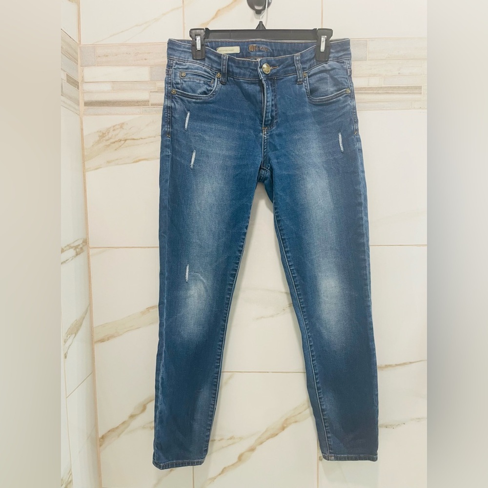 Kut from the Kloth Dark blue Wash toothpick Skinny ankle Jeans womens 6 S - Picture 2 of 12